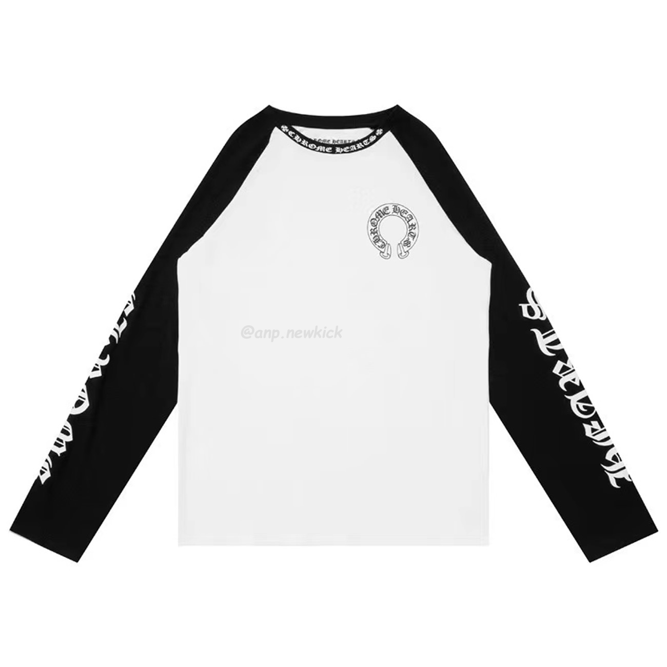 Chrome Hearts Horseshoe Baseball White Black T Shirt (1) - newkick.cc